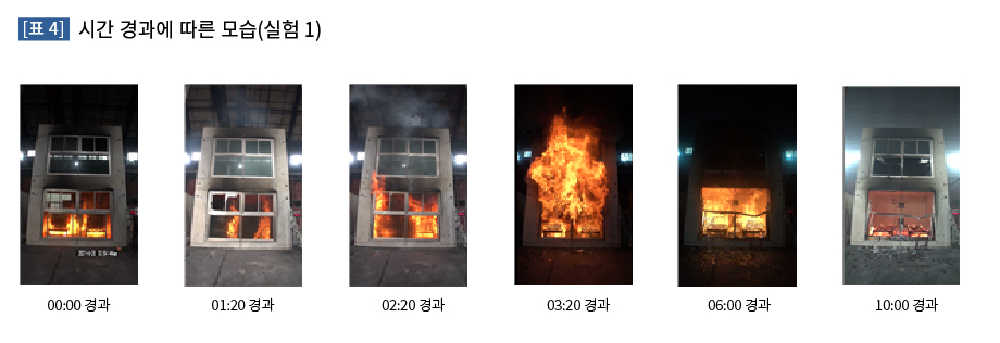 시간 경과에 따른 모습(실험 1)