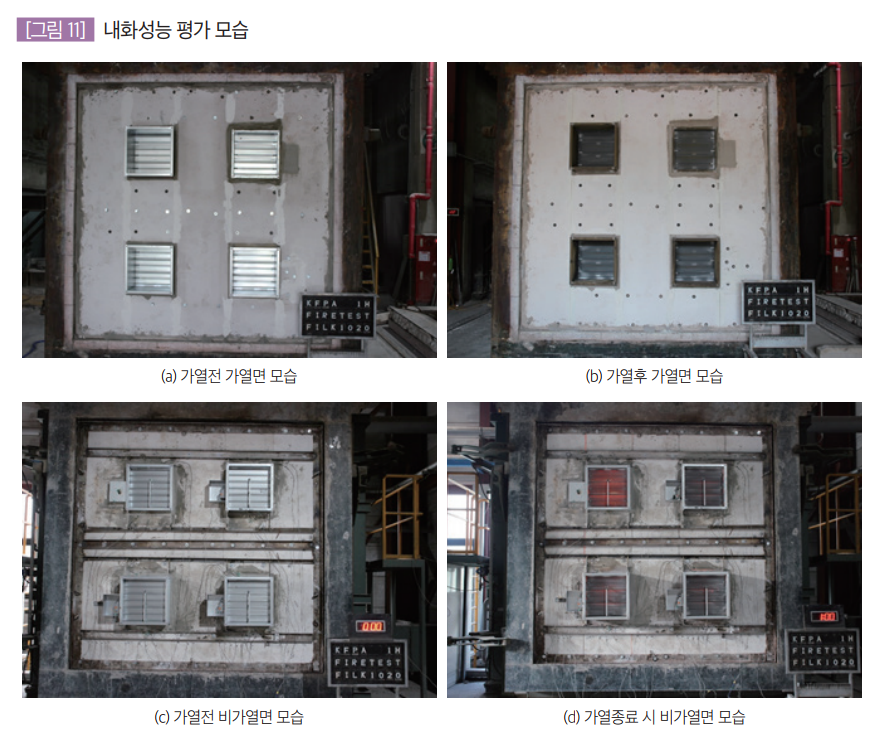 내화성능 평가 모습